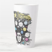 overthinker funny design milchtasse (Vorderseite)
