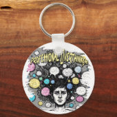 overthinker funny design schlüsselanhänger (Vorderseite)