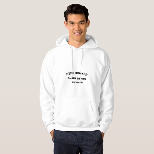 Overthinker Meme Kapuzenpullover Hoodie (Vorne ganz)