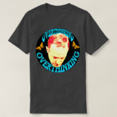 Overthinker Neon Blue Retro Ästhetik T-Shirt (Design vorne)