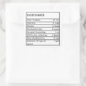 Overthinker Rezept Quadratischer Aufkleber (Tasche)