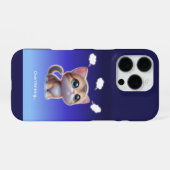 Overthinking Cat Case – Cute Kawaii Cat Design iPhone Hülle (Rückseite (Horizontal))