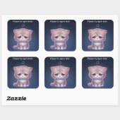 Overthinking Cat Sticker – Cute Mood (Blatt)