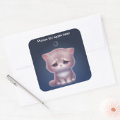 Overthinking Cat Sticker – Cute Mood (Umschlag)
