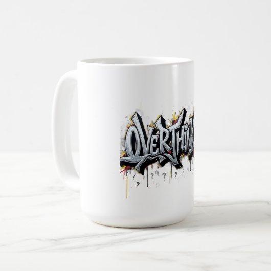 Overthinking Chaos Kaffeetasse (Vorderseite Links)