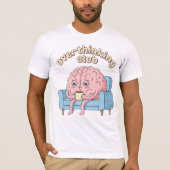 Overthinking Club – Minimal Funny Brain T-Shirt (Vorderseite)