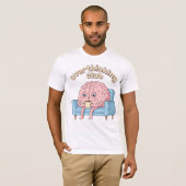 Overthinking Club – Minimal Funny Brain T-Shirt (Vorne ganz)
