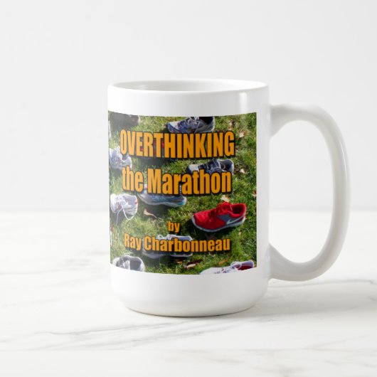 Overthinking die Marathon-Tasse Kaffeetasse (Rechts)