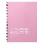 Overthinking Headquarters – Funny Overthinker Note Notizblock (Vorderseite)