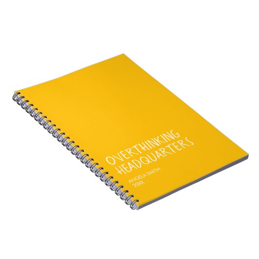 Overthinking Headquarters – Funny Overthinker Note Notizblock (Rechte Seite)