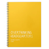 Overthinking Headquarters – Funny Overthinker Note Notizblock (Vorderseite)