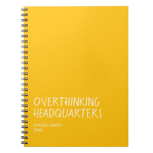 Overthinking Headquarters – Funny Overthinker Note Notizblock (Vorderseite)