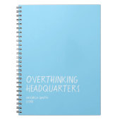 Overthinking Headquarters – Funny Overthinker Note Notizblock (Vorderseite)