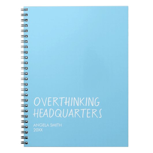 Overthinking Headquarters – Funny Overthinker Note Notizblock (Vorderseite)