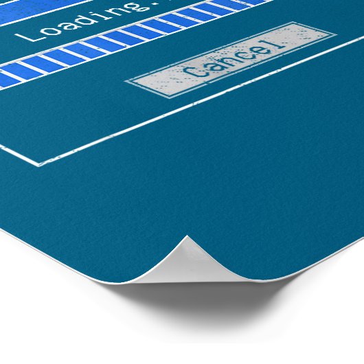 Overthinking Loading Funny Tech Humor Quote Poster (Ecke)