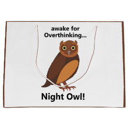 Overthinking Night Owl Funny Große Geschenktüte