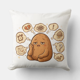 Overthinking Potato Persona Cartoon Mindful Art Kissen