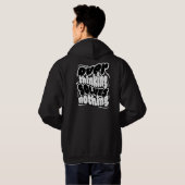 Overthinking Solves Nothing Quote Hoodie (Schwarz voll)