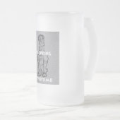 Overtime Zuhause Trinkbehälter Barware Mattiert Bi Mattglas Bierglas (VorderseiteRechts)