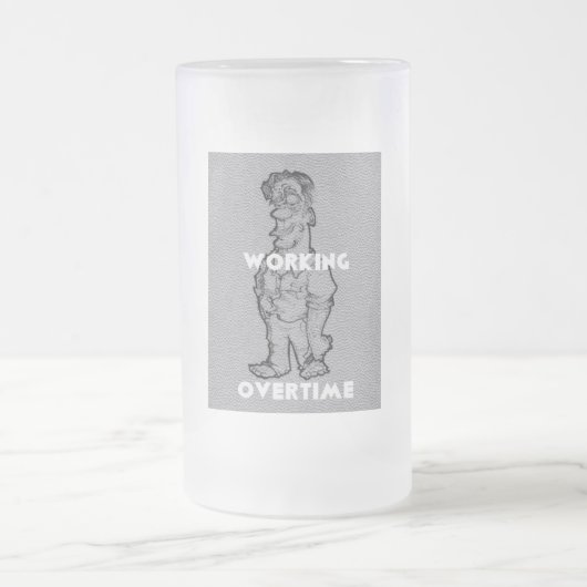 Overtime Zuhause Trinkbehälter Barware Mattiert Bi Mattglas Bierglas (Mittel)