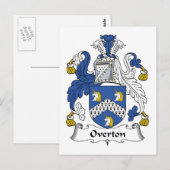 Overton-Familienwappen Postkarte (Vorne/Hinten)