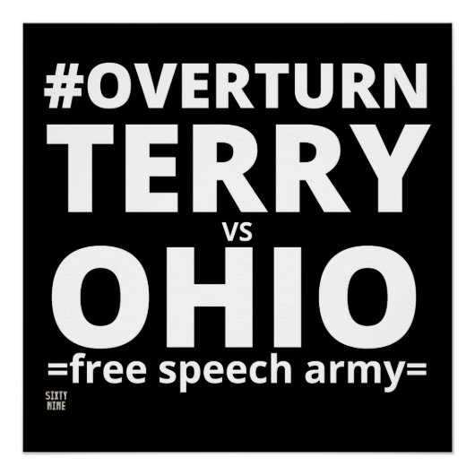 "OVERTURN TERRY vs OHIO" Poster (Vorderseite)