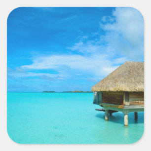 Overwater Bungalow auf Bora Bora Aufkleber