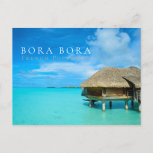 Overwater bungalow resort on Bora Postkarte