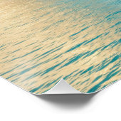 Overwater Bungalows at Sunset Poster (Ecke)