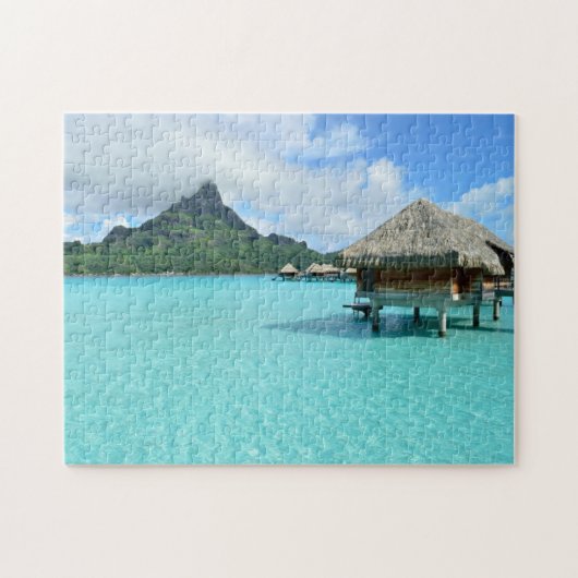 Overwater Erholungsort auf Bora Bora Puzzlen Puzzle (Horizontal)