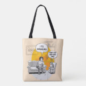 Overwhelmed Introvert Cat Humor Relatable Meme Tasche (Rückseite)