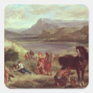 Ovid unter dem Scythians, 1859 Quadratischer Aufkleber