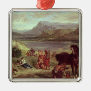 Ovid unter dem Scythians, 1859 Silbernes Ornament