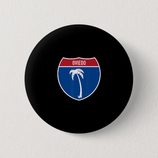 Oviedo Florida Fl Interstate Highway Urlaubs-Souve Button (Vorderseite)