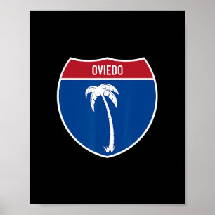 Oviedo Florida Fl Interstate Highway Urlaubsandenk Poster
