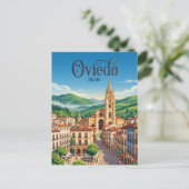 Oviedo Spanien Postkarte (Stehend Vorderseite)