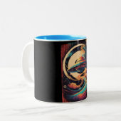 OVNI Viaje Galaxia Zweifarbige Tasse (Vorderseite Links)