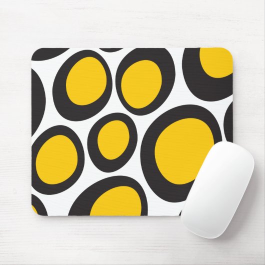 Ovvio Black and Yellow Mouse Pad Mousepad (Mit Mouse)
