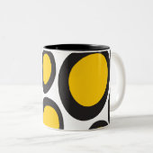 Ovvio Black and Yellow Two-Tone Coffee Tasse (VorderseiteRechts)