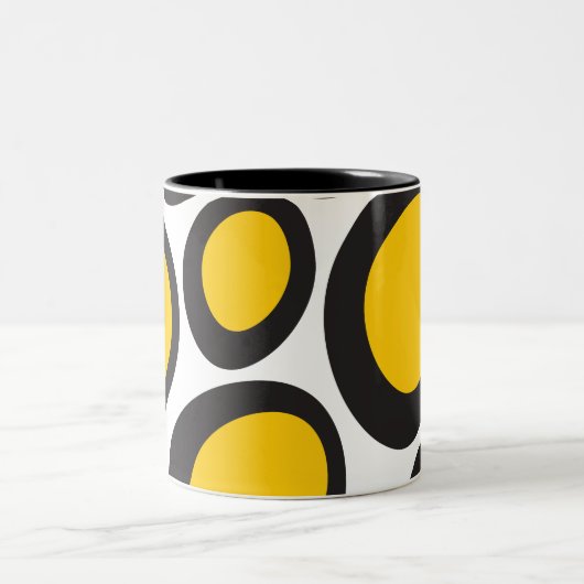 Ovvio Black and Yellow Two-Tone Coffee Tasse (Mittel)