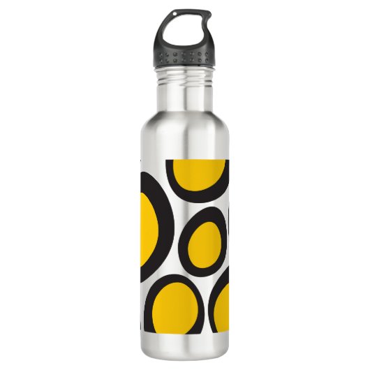 Ovvio Black & Yellow Stainless Steel Water Flasche Edelstahlflasche (Vorderseite)