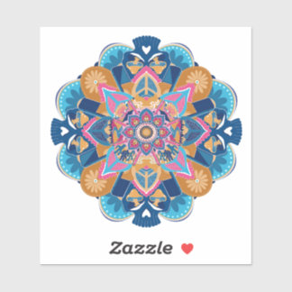 OW Blue Mandala Aufkleber