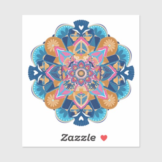 OW Blue Mandala Aufkleber (Blatt)