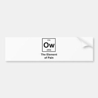 Ow, das Element der Schmerz Autoaufkleber