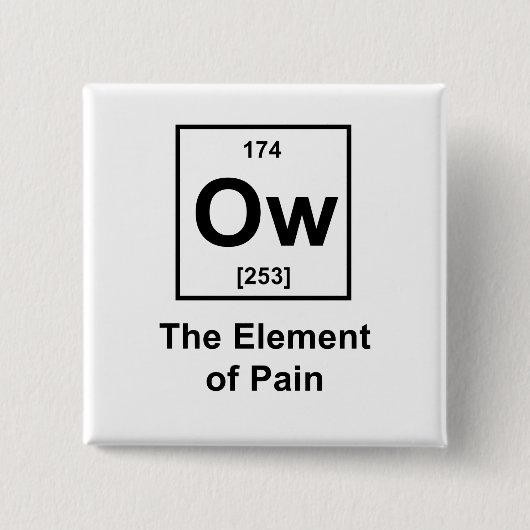 Ow, das Element der Schmerz Button (Vorderseite)