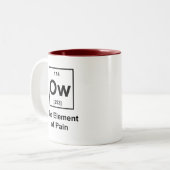 Ow, das Element der Schmerz Zweifarbige Tasse (Vorderseite Links)