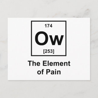 Ow, das Element des Schmerzes Postkarte
