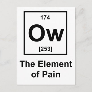 Ow, das Element des Schmerzes Postkarte