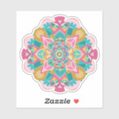 OW Pink Mandala Aufkleber (Blatt)
