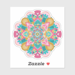 OW Pink Mandala Aufkleber